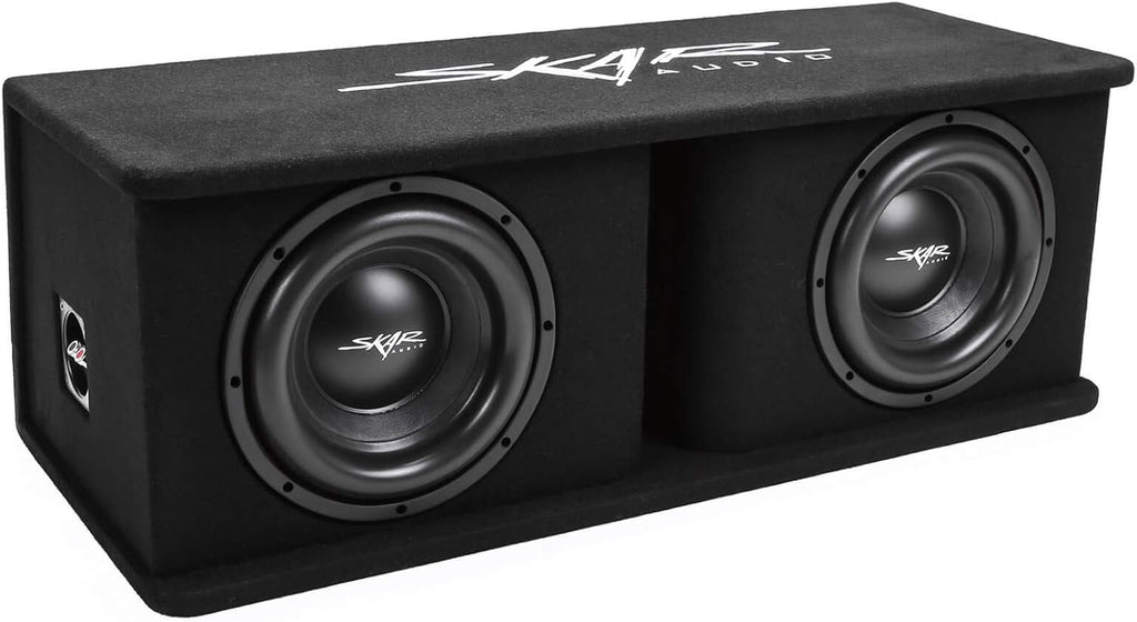 Dual 8" 1,400 Watt Subwoofer Bass Package with Loaded Enclosure and Amplifier T16092