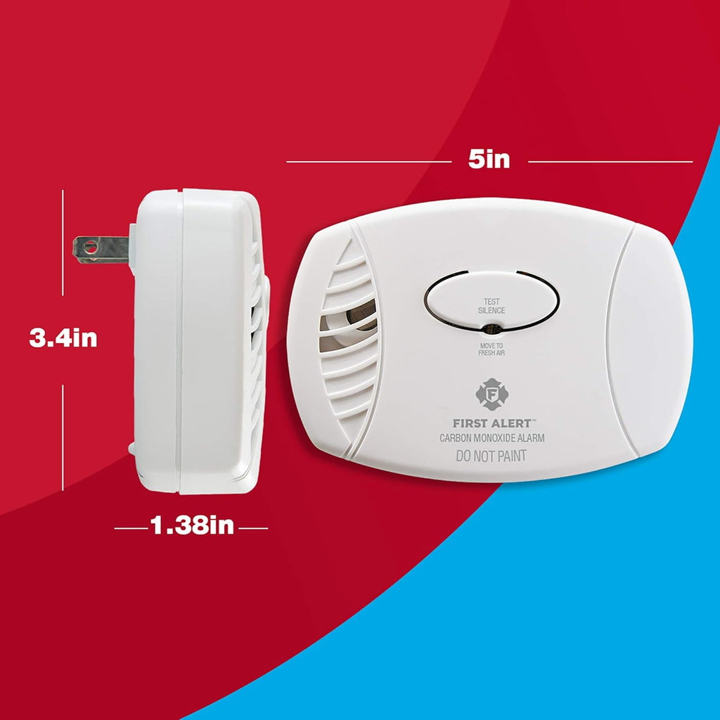 Carbon Monoxide Detector with Battery Backup, 3-Pack Y408