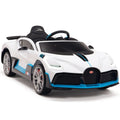 White Battery Powered Kids Car with Parent Remote Control T1384