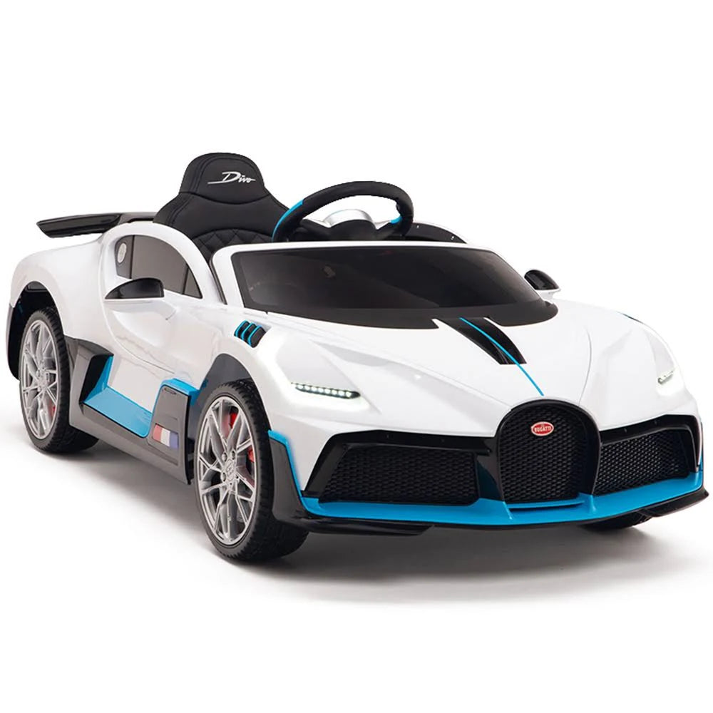 White Battery Powered Kids Car with Parent Remote Control T1384