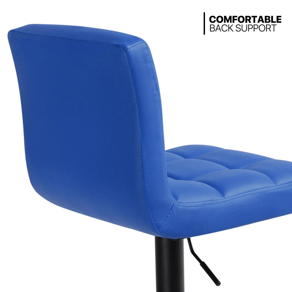 Blue/Black 3 Piece Bar Table and PU Leather Bar Stools A126442