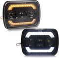 Black 2PCS 5x7 7x6 LED Headlights U70332