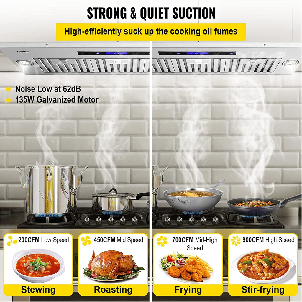 36 in. Stainless Steel Built-in Range Hood with Remote Control I1815