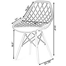 Black Set of 4 Plastic Dining Chair U974