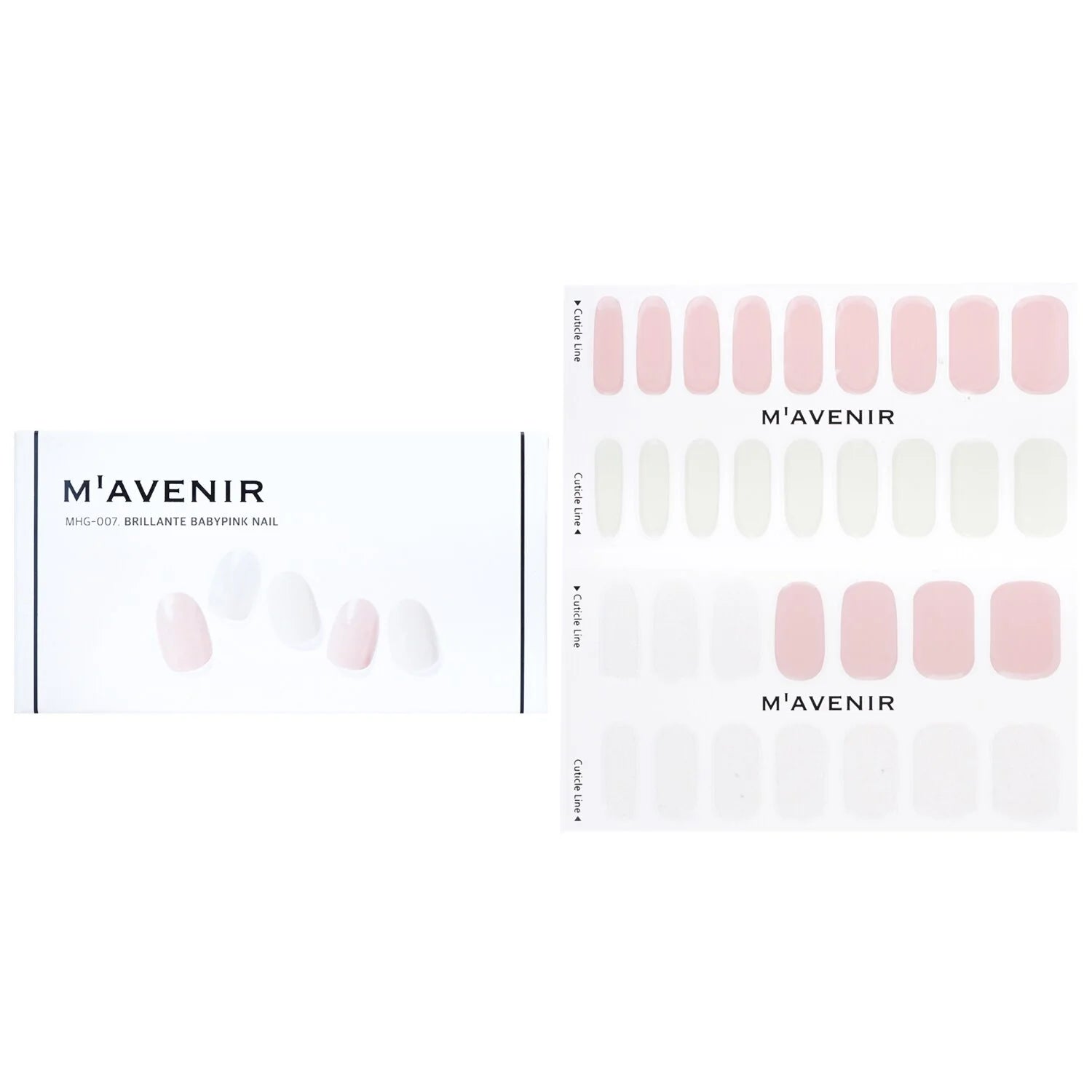 32pcs Pink Marble Nail Sticker C6948