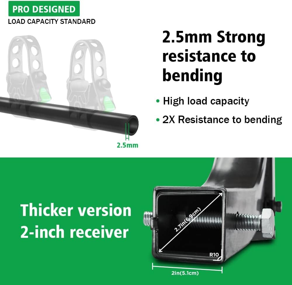 3 Bike Hitch Rack with 2-Inch Receiver Double Foldable Rack B27098