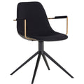 Swivel Dining Armchair Black O8817