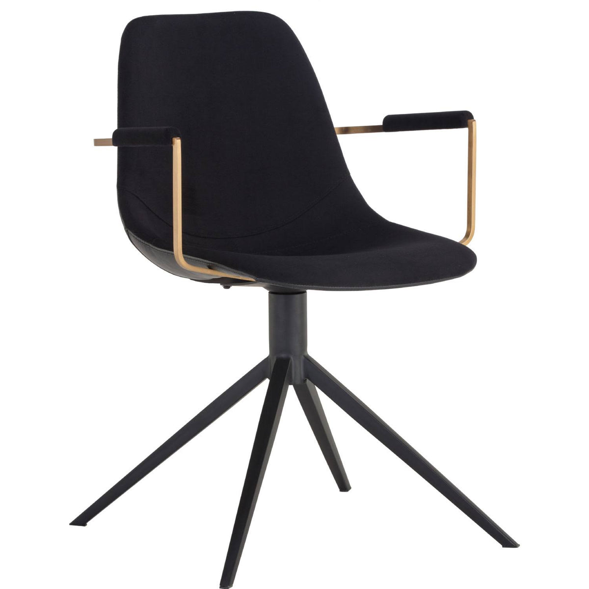 Swivel Dining Armchair Black O8817