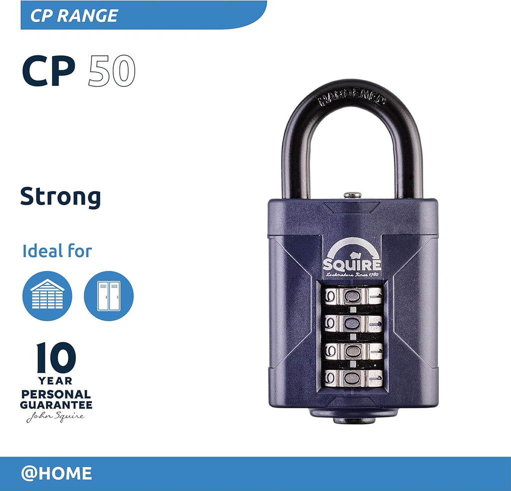 Blue 50 mm Alloy Steel 4 Wheel Combination Padlock, Pack of 2 U598