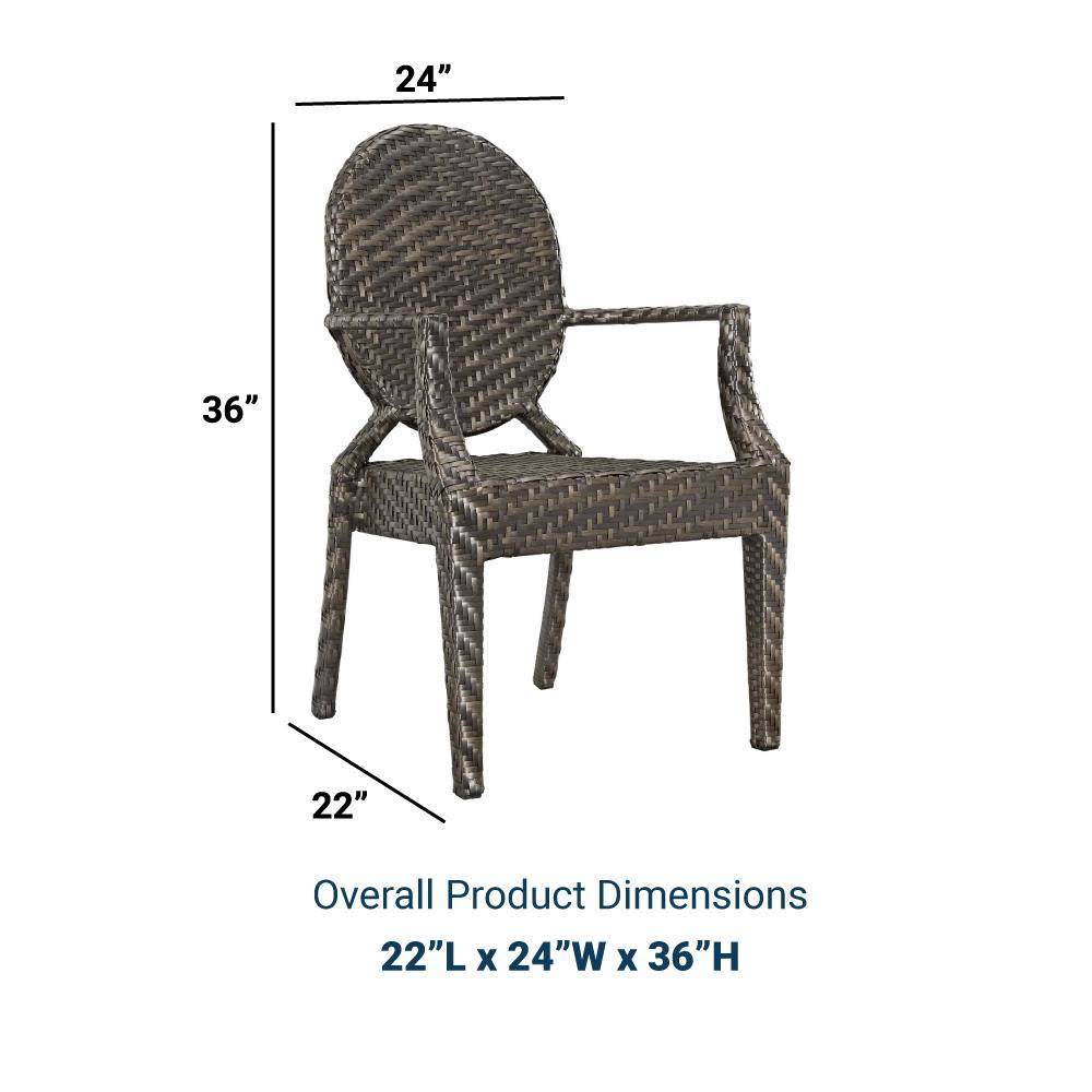 Brown Dining Patio Armchair F523