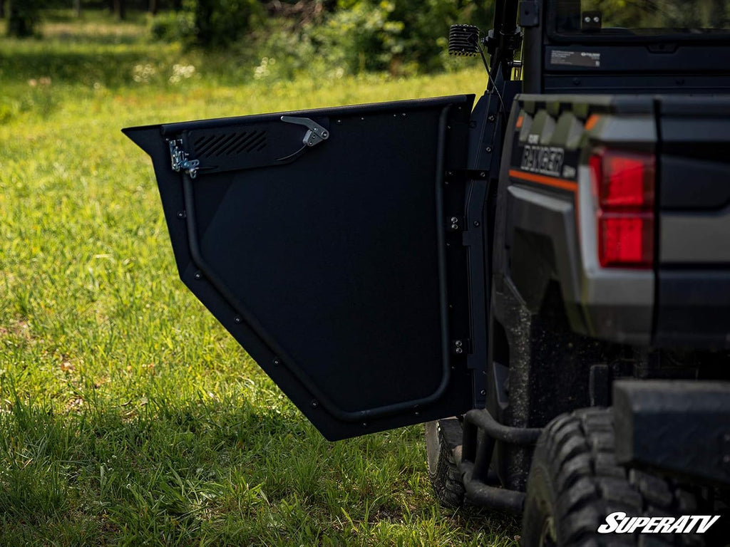 Aluminum Doors for Polaris Ranger XP 1000, Powder Coated Black, Pre-Assembled S7474