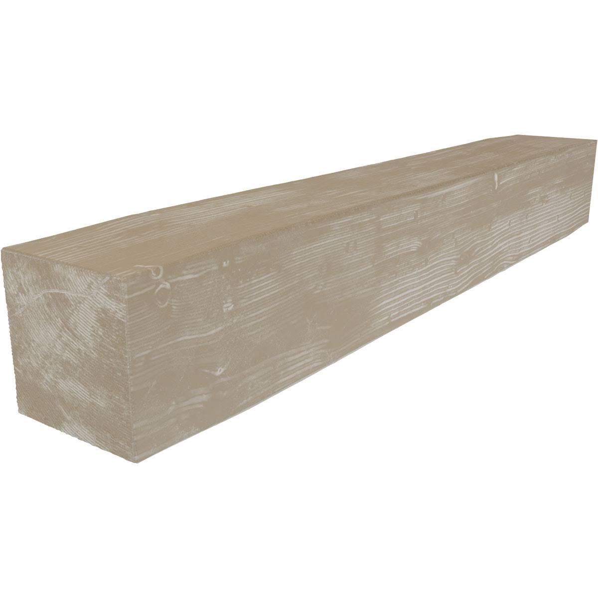 Sandblasted Faux Wood Fireplace Mantel, White Washed X400394