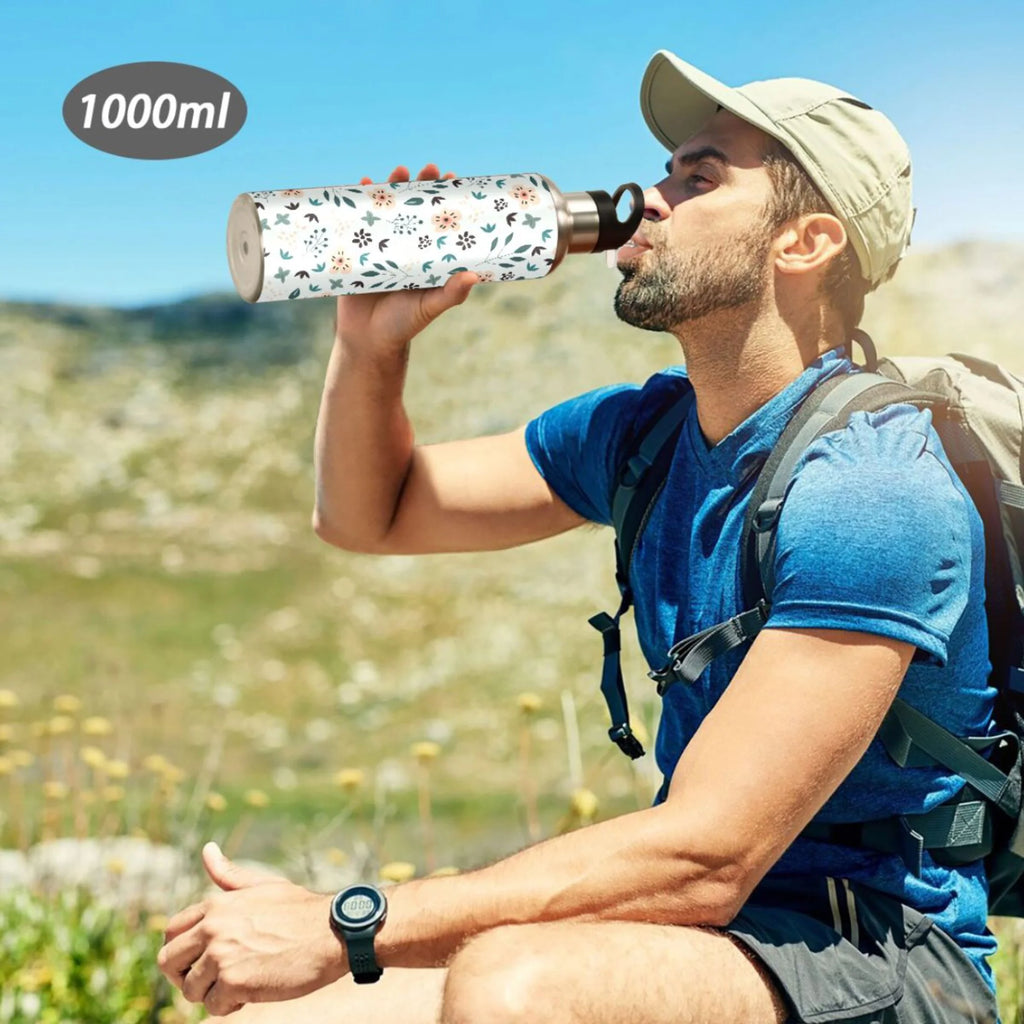 Stainless Steel Insulated Water Bottle with Straw Lid I57907