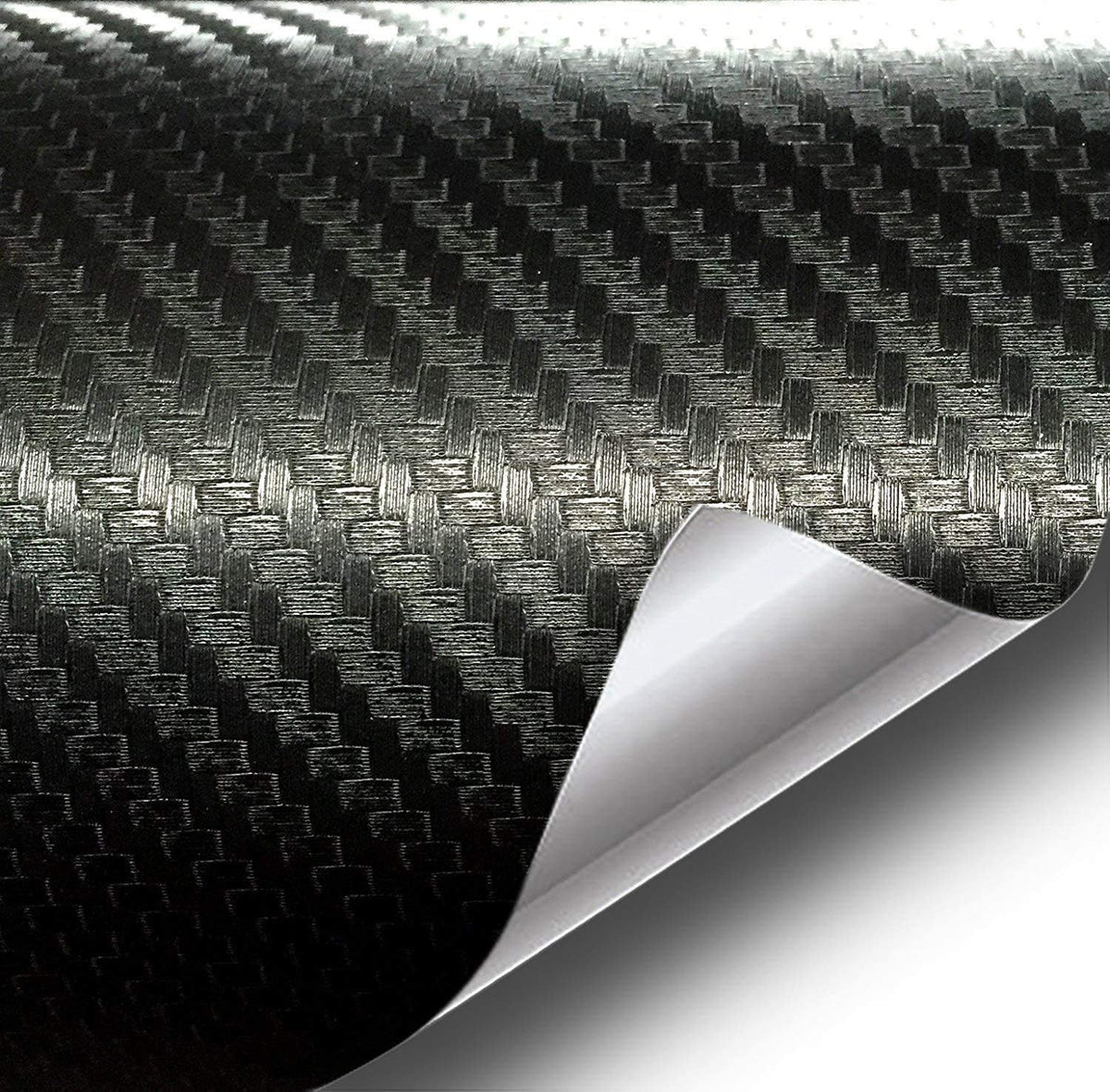 Black Carbon Fiber Car Wrap Vinyl Roll 6ft x 5ft M866994