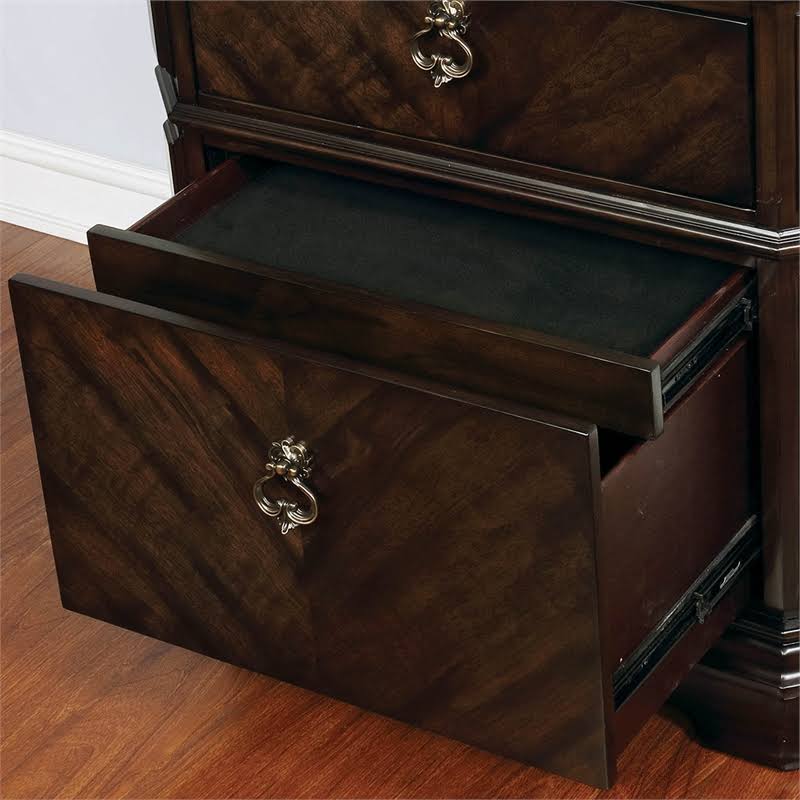 Espresso 2-Drawer Wood Chest V756