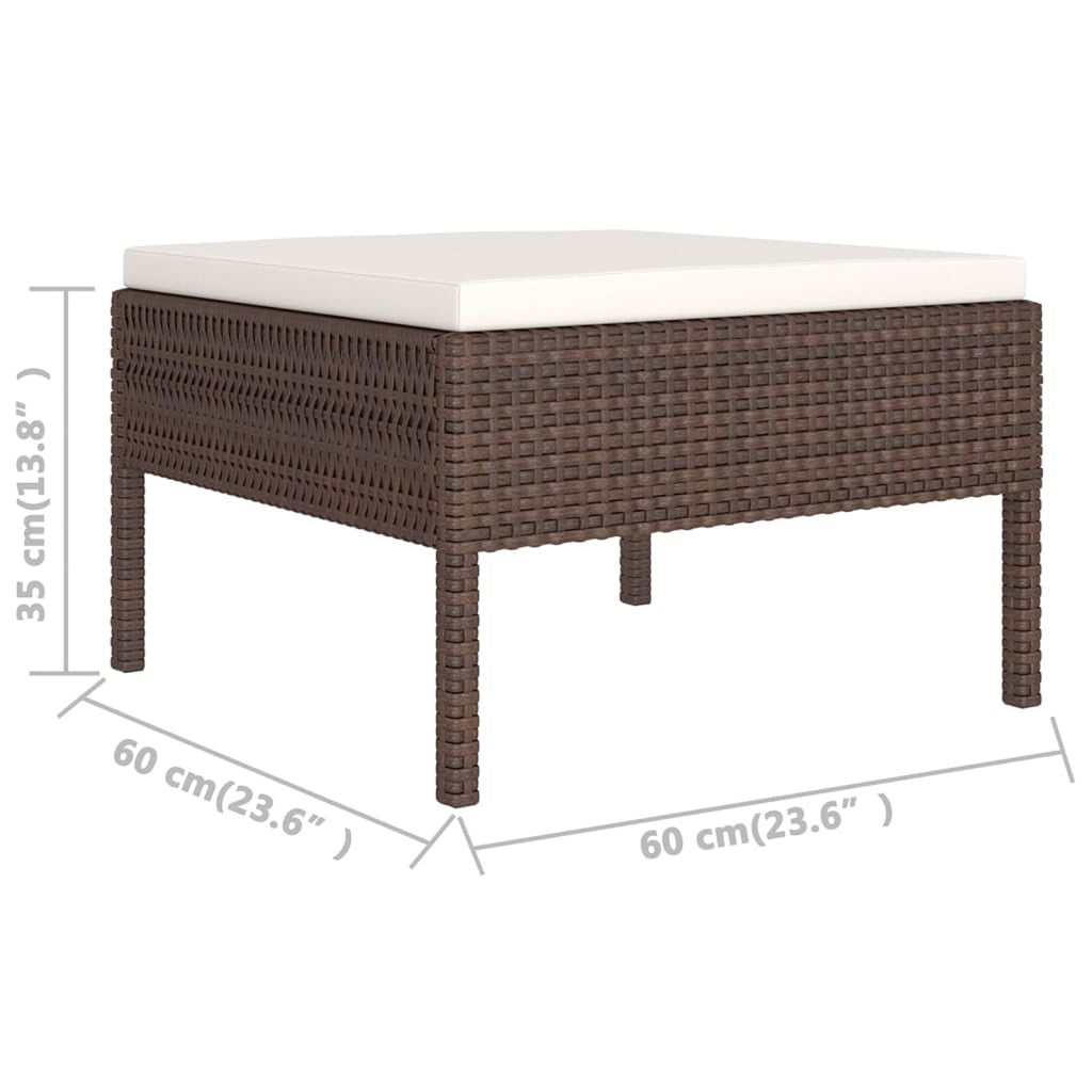 12 Piece Poly Rattan Sectional Outdoor Furniture Set S6816