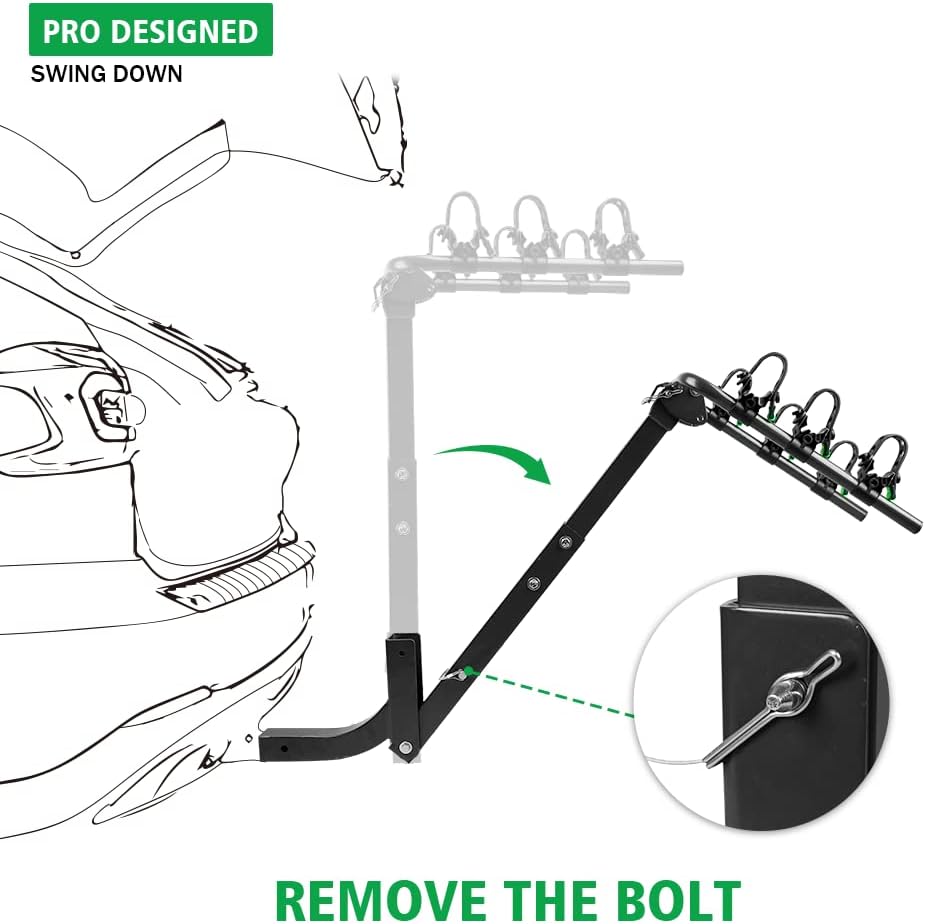 3 Bike Hitch Rack with 2-Inch Receiver Double Foldable Rack B27098