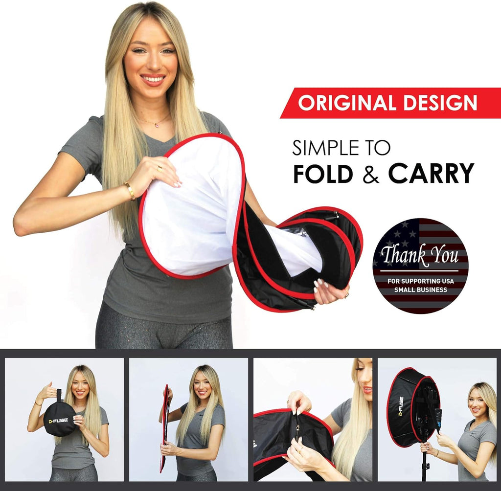 Circle Large LED Light Panel Softbox with Circle Grid, 11.5"x11.5", Pack of 2 H432653