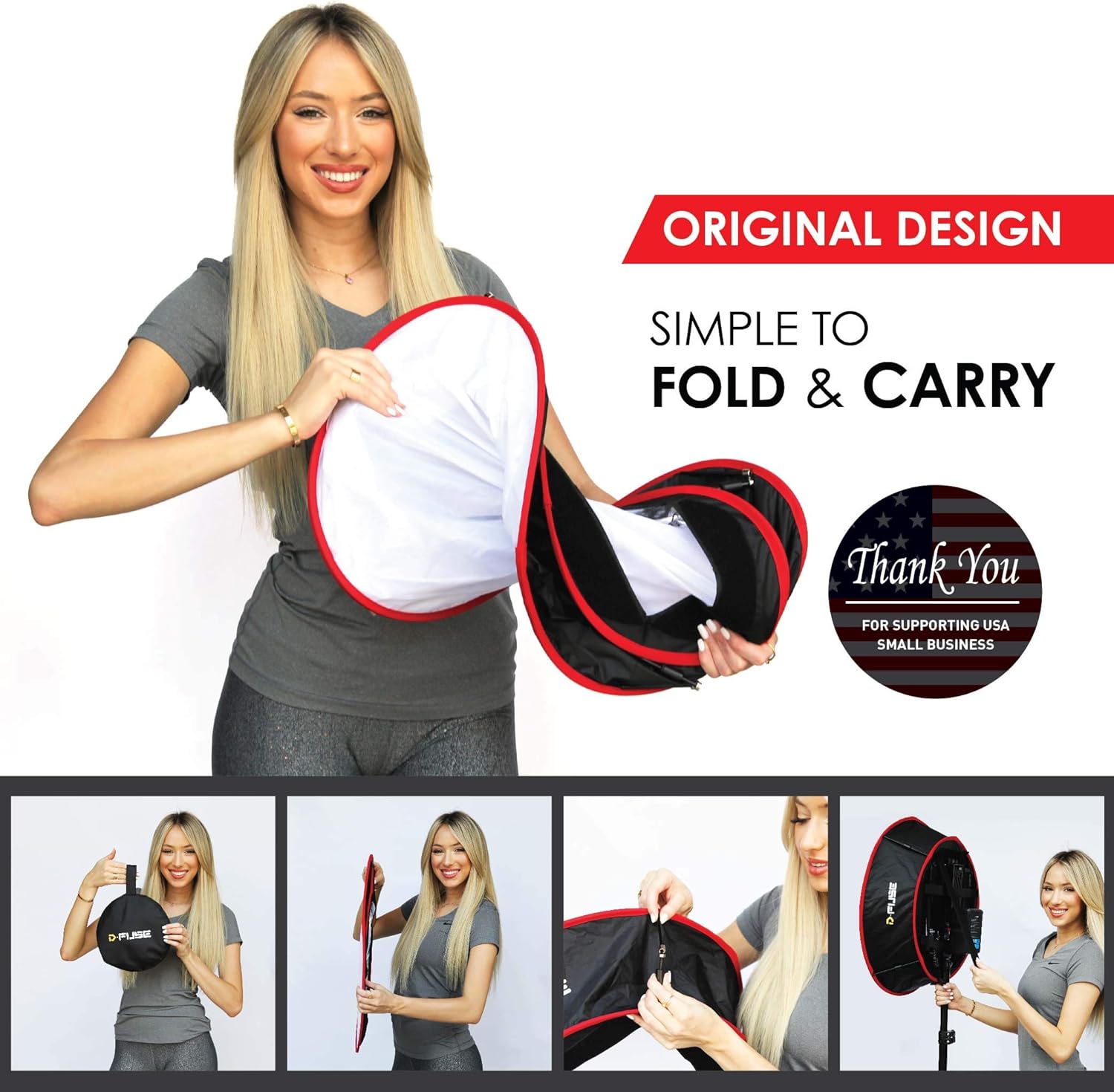 Circle Large LED Light Panel Softbox with Circle Grid, 11.5"x11.5", Pack of 2 H432653