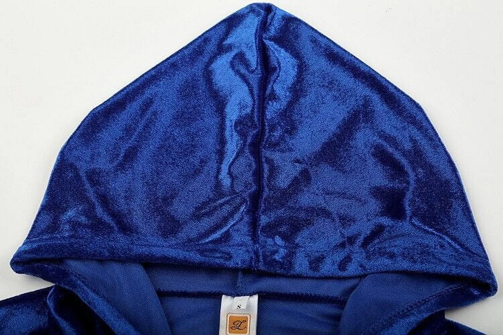 Velour 2-Piece Hoodie Tracksuit Set V13071